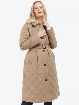 Длинная стеганая куртка Barbour Cordelia, палисандр