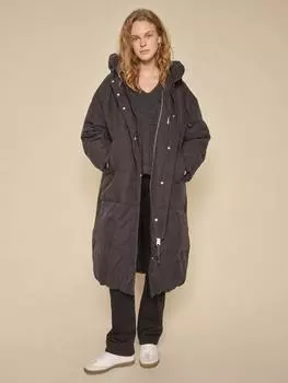 Длинная стеганая куртка кайо MOS MOSH, черный