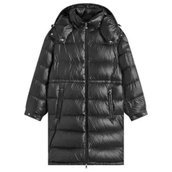 Длинная стеганая куртка Meillon Moncler, черный