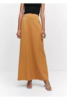 Длинная струящаяся юбка Mango, желтый