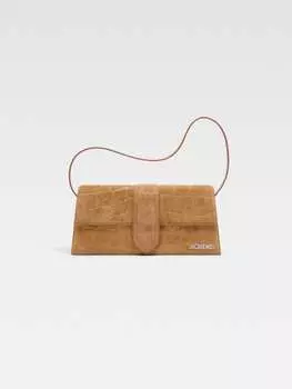 Длинная сумка с клапаном JACQUEMUS The long Bambino, кэмел
