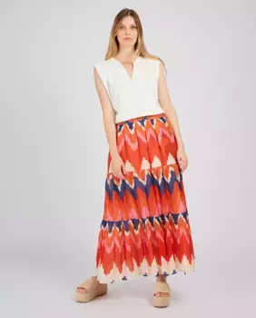 Длинная свободная женская юбка Derhy, красный