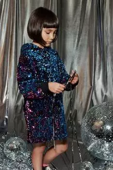 Длинная толстовка (3-16 лет) Next, синий