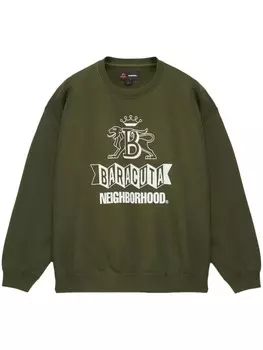 Длинная толстовка Neighborhood x Baracuta, зеленый