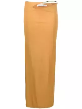 Длинная юбка асимметричного кроя Christopher Esber, нейтральный