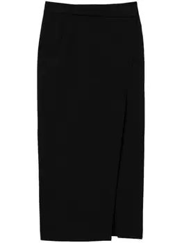 Длинная юбка асимметричного кроя TWINSET, черный