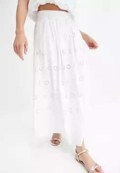 Длинная юбка bonprix, белая