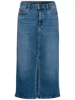 Длинная юбка Camel Active Jeans im Used Look, темно-синий