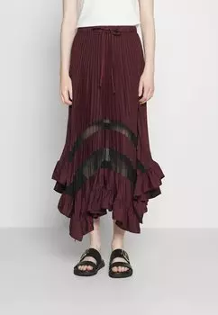 Длинная юбка Claudie Pierlot, бордовый
