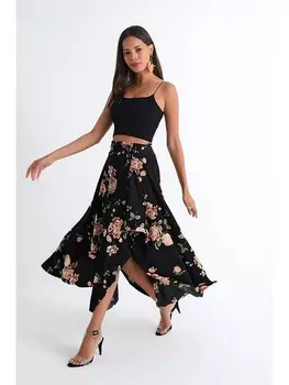 Длинная юбка Cool and sexy, черный