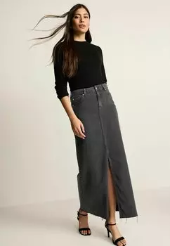 Длинная юбка DENIM MAXI SKIRT PETITE. PETITE Next, черный