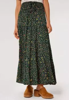 Длинная юбка FLORAL SMOCK Apricot, зеленый
