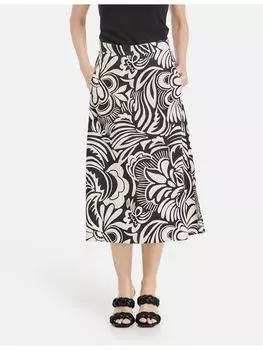 Длинная юбка Gerry Weber, цвет ecru/weiss/schwarz druck