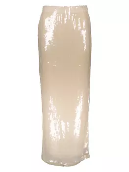 Длинная юбка Gina Tricot, кремовый