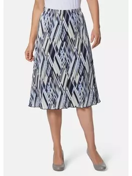 Длинная юбка GOLDNER, цвет blau/gemustert