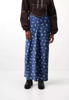 Длинная юбка Hollister Co., синий