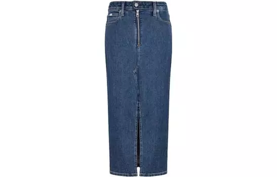 Длинная юбка из денима женская 1A4-Denim Blue Calvin Klein, 1A4-Denim Blue