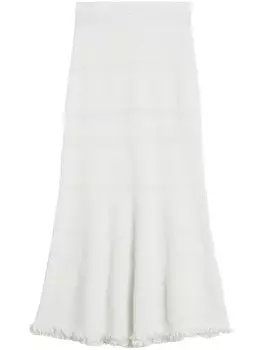 Длинная юбка из хлопка Lanvin, белый