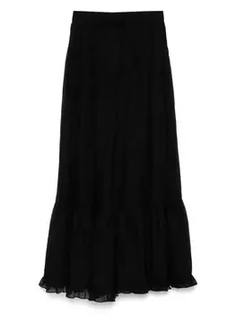 Длинная юбка из хлопка в складку PNK, черный