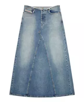 Длинная юбка из комфортного денима Diesel, синий
