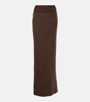 Длинная юбка из шерсти Coda Rick Owens, цвет fawn