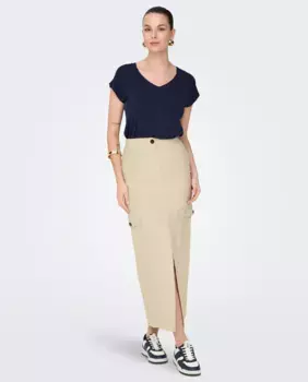 Длинная юбка карго jdy, бежевый