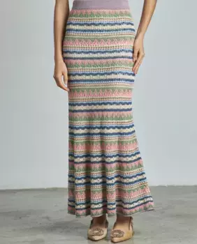 Длинная юбка крючком Alma en Pena, мультиколор
