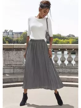 Длинная юбка LASCANA, антрацит