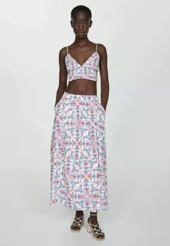 Длинная юбка MARS Mango, красный