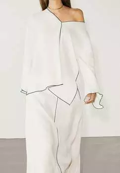 Длинная юбка Massimo Dutti, белая