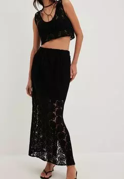 Длинная юбка NA-KD, черный