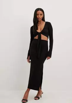 Длинная юбка NA-KD, черный