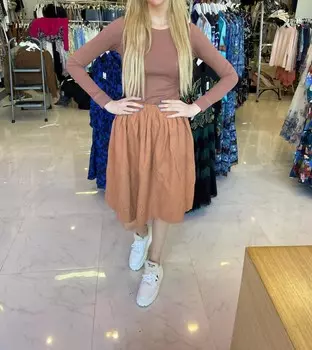 Длинная юбка нежного орехового цвета Selina MarMar Copenhagen