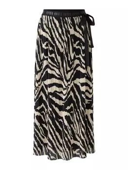 Длинная юбка Oui Maxirock, цвет offwhite black