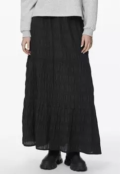 Длинная юбка Pieces, черный