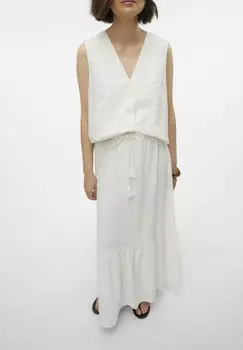 Длинная юбка PRETTY LANGER Vero Moda, белый