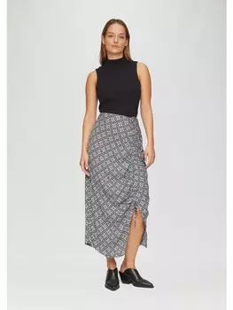 Длинная юбка QS lang, цвет blau-mehrfarbig