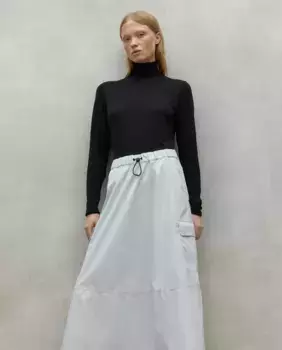 Длинная юбка с боковым карманом и эластичной регулировкой по талии Ecoalf, серый