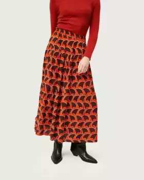 Длинная юбка с геометрическим принтом Compaa Fantstica, мультиколор