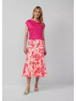 Длинная юбка s.Oliver BLACK LABEL, цвет pink-mehrfarbig