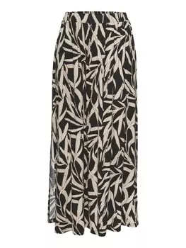 Длинная юбка s.Oliver, цвет schwarz/sand bedruckt