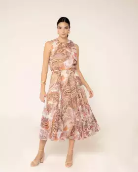 Длинная юбка с принтом пейсли Niza, мультиколор