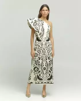 Длинная юбка с принтом Tintoretto, светло-бежевый