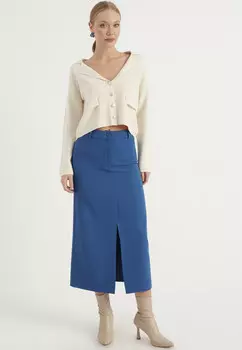 Длинная юбка с разрезом Herita, синий