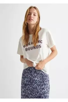 Длинная юбка с разрезом и узором Mango, серый