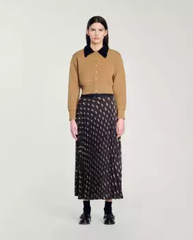 Длинная юбка с узором пейсли Sandro, мультиколор