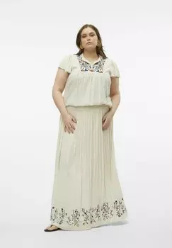 Длинная юбка Sina Vero Moda, бежевый