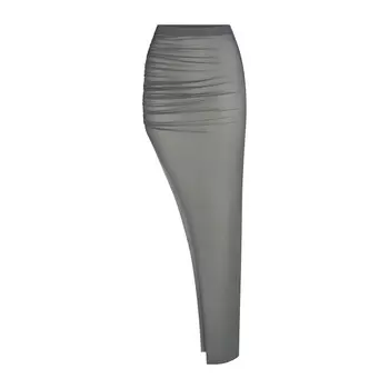 Длинная юбка SKIMS Milky Sheer, цвет Gunmetal