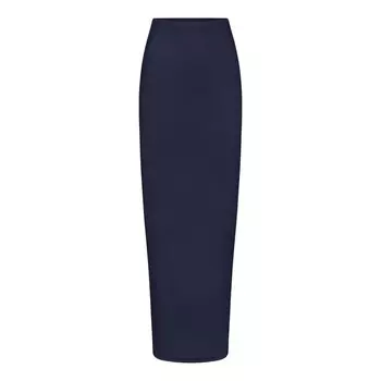 Длинная юбка SKIMS Soft Lounge, темно-синий