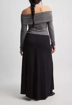 Длинная юбка Soft Line Flowy NA-KD, черная